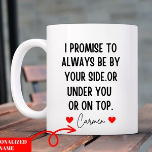 Regalo de San Valentín para novio, regalo personalizado de San Valentín, regalos personalizados de San Valentín, regalos para esposos, taza traviesa de San Valentín