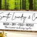 Personalized Laundry Room Sign, Farmhouse Laundry and Co, Wood Framed Sign, Laundry Room Decor, Custom Laundry Wood Sign, Mom Christmas Gift 