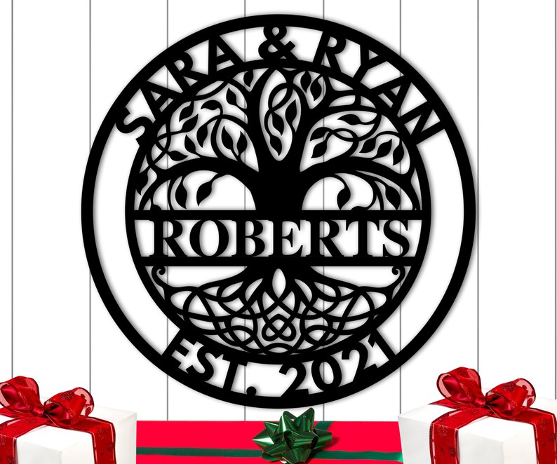 Personalized Wedding Gift Last Name Established Sign Family Name Sign Metal Sign Custom Metal Sign Anniversary Couple Gift Personalized Sign