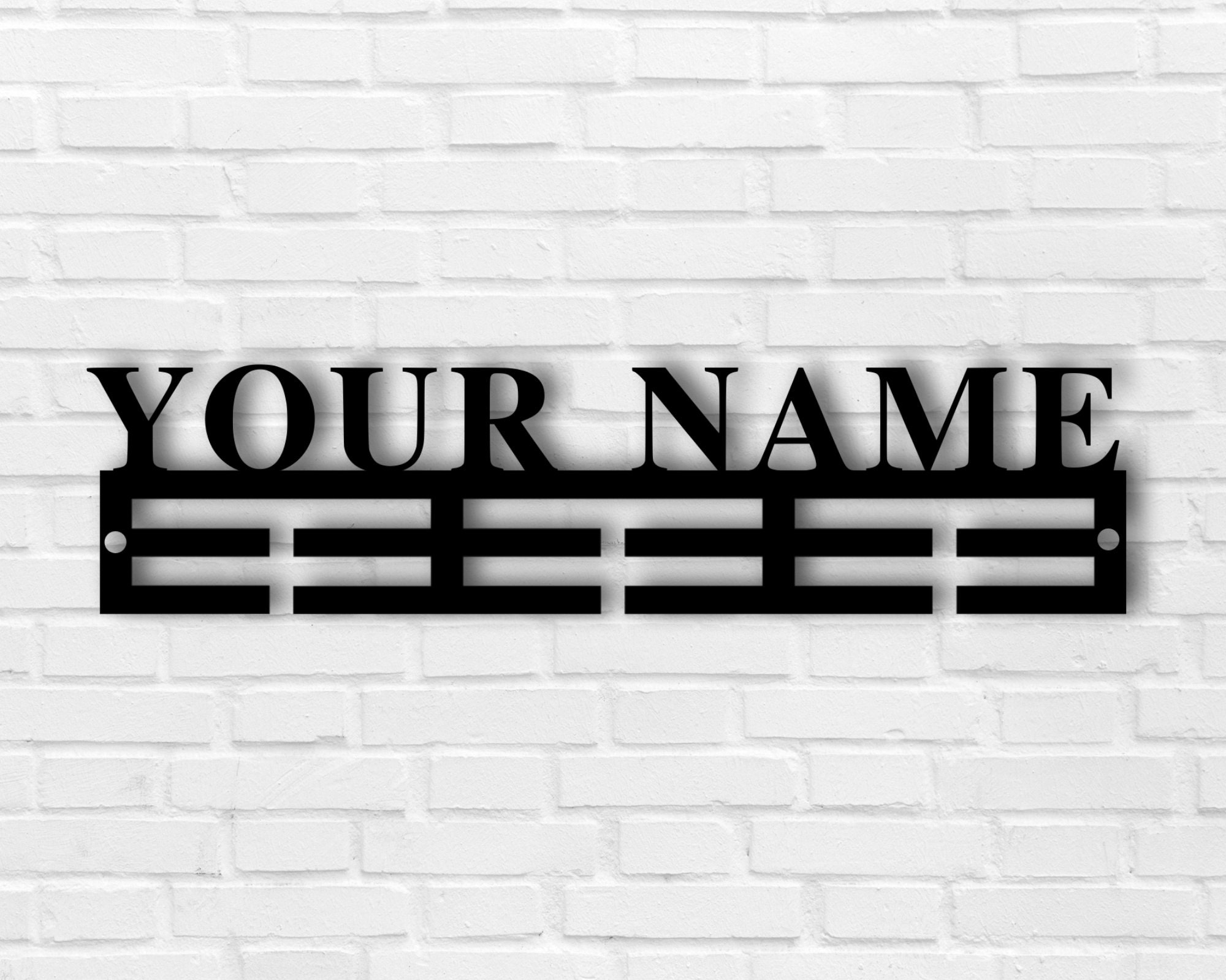 Personalized Sports Medal Display Hanger Custom Name Medal Etsy