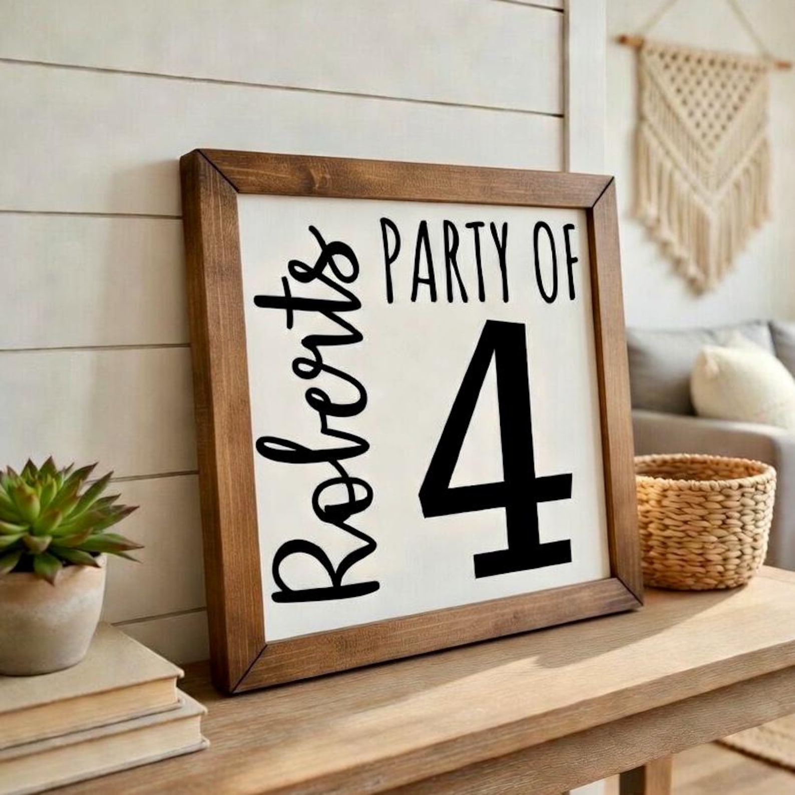 Custom Family Sign, Party of Sign, Party of 4, Party of 6, Party of 5 ...