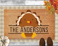 Turkey Door Mat, Thanksgiving Doormat, Welcome Mat, Thanksgiving Decor Outdoor, Cute Doormat, Farmhouse Decor, Thanksgiving Porch Front Door