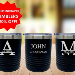 Personalized Tumbler for Groomsman, Black Tumbler, Groomsman Proposal, Wedding Cups, Usher Gift, Man of Honor, Father of the Bride, Groom