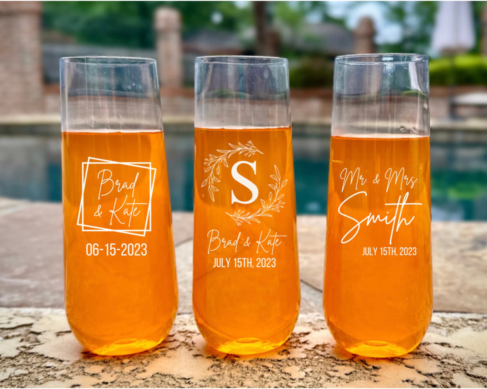 Personalized Champagne Flutes in Bulk Etsy