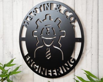 Custom Engineer Metal Sign, Engineer Gifts, Engineering Graduation Gift, Mechanical Engineering Gifts,Engineering Signs, Electrical Engineer