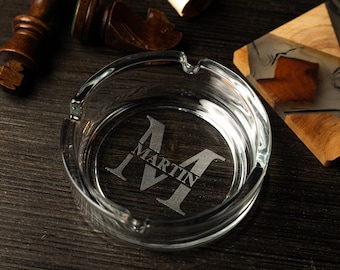 Personalized Laser Engraved Ash Tray, Monogrammed Ash Tray, Ash Tray for Groomsman, Personalized Groomsman Gifts, Wedding Party Favors