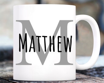 Custom Coffee Mug for Men, Custom Coffee Cup, Custom Mug, Initial Coffee Mug, Personalized Coffee Mug, Personalized Coffee Cup for Guys Gift