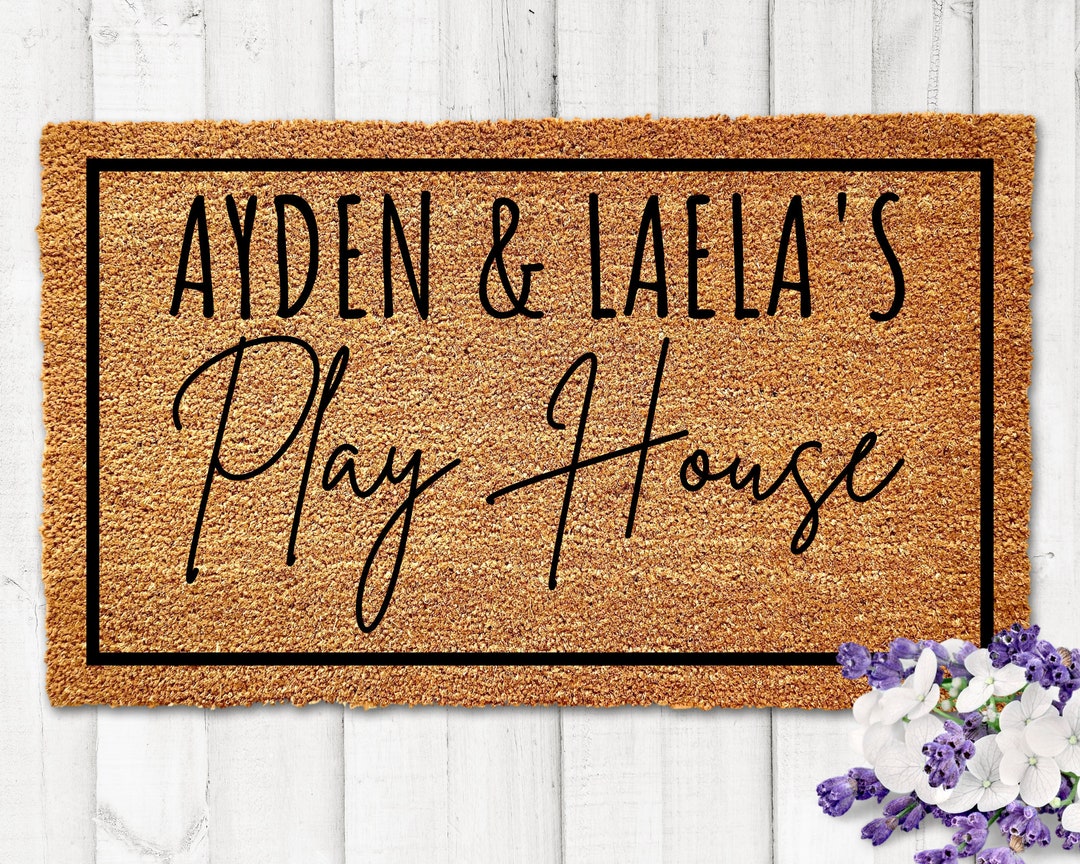 Kids Custom Playhouse Doormat, Kids Doormat, Play House Doormat
