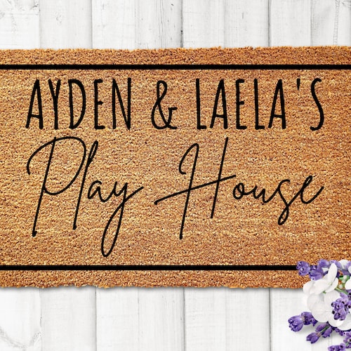 Kids Custom Playhouse Doormat Kids Doormat Play House Etsy