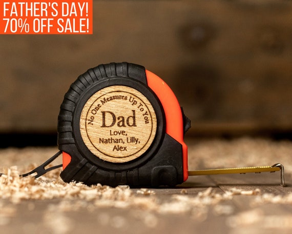 Fathers Day Gift From Kids, Fathers Day Present, No One Measures Up,  Personalized Tape Measure, Personalized Gift for Dad From Daughter, Son 