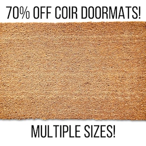 Legendary Doormats Coir Doormat Thick 2” Coco Coir Luxury Outdoor Door Mat  with Single Picture Frame Border – Front Door Outdoor Mat (Blue, 22 x 36)