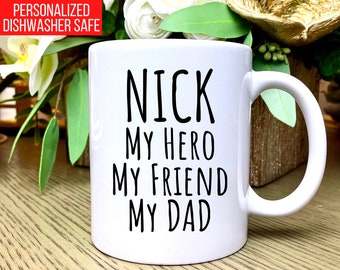 Custom Dad Mug Personalized Mug for Men Coffee Mugs for Dad Gift Birthday Christmas Fathers Day Gift for Dad Personalized Gift for Him