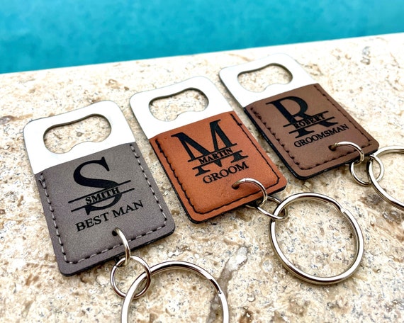 Keychain - Rectangle - Crawfish - Leather Keychain - Rectangle - Crawfish - Leather