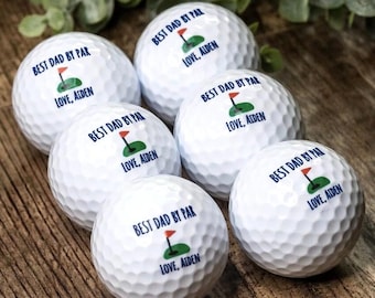 PERSONALIZED Fathers Day Gift, Best Dad By Par, Golf Balls for Dad, Personalized Golf Balls, Golf Gifts for Dad, Dad Birthday Gift, Dad Gift