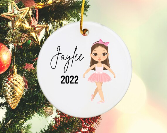 Personalized Ballerina Ornament, Gift for Dancer, Ballet Christmas Gift for Girl, Girl Christmas Ornament, Stocking Stuffer, Keepsake