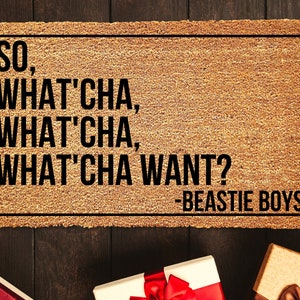 Beastie Boys Door Mat, So Whatcha Want Doormat, Beastie Boys Doormat, Whatcha Want Doormat, Hip Hop Decor, Funny Doormat,Hip Hop Welcome Mat image 3