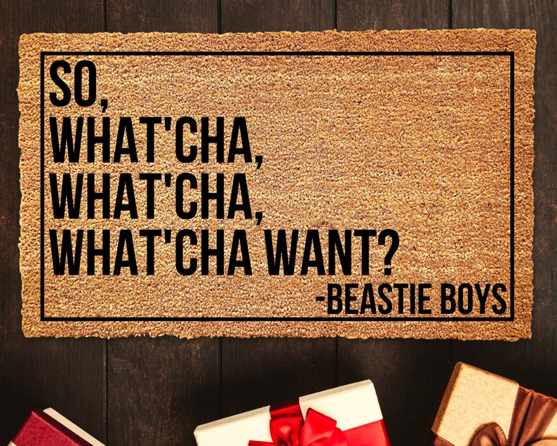 Beastie Boys Door Mat, So Whatcha Want Doormat, Beastie Boys Doormat, Whatcha Want Doormat, Hip Hop Decor, Funny Doormat,Hip Hop Welcome Mat image 3