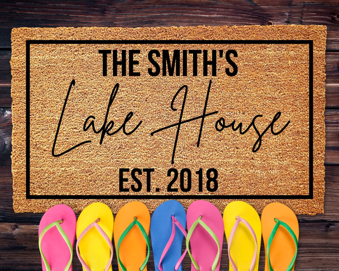 Lake House Doormat, Lakehouse Doormat, Lake Life Doormat, Custom Lake