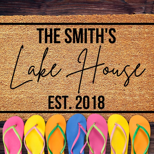 Lake House Doormat, Lakehouse Doormat, Lake Life Doormat, Custom Lake House Doormat, Lake House Decor, Lake House Sign, Life at the Lake