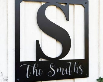 Custom Metal Signs, Last Name Sign, Personalized Metal Sign, Metal Wall Art, Family Name Sign, Outdoor Signs, Family Name Sign Metal Signs