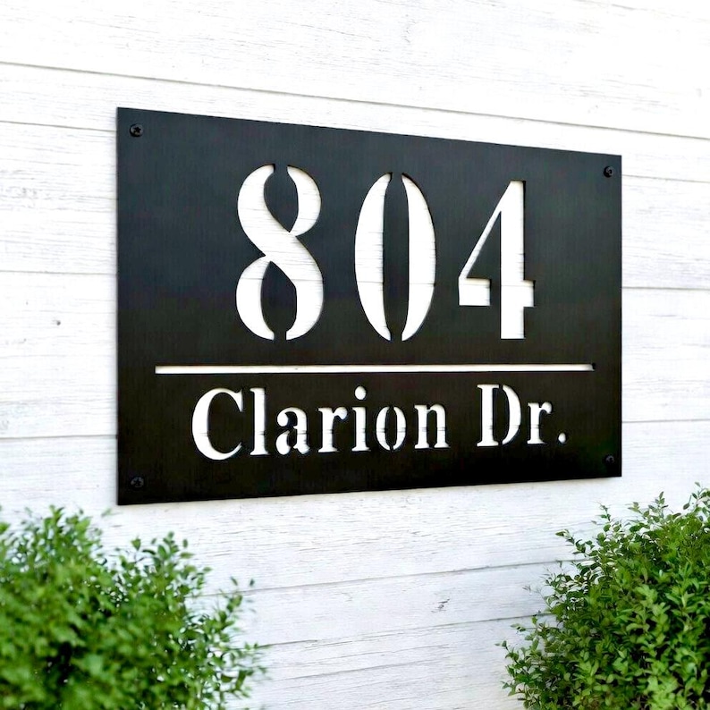 Custom Metal Address Sign, Custom Street Address Sign, Metal House ...