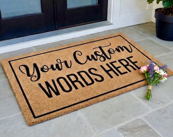 Custom Doormat, Personalized Doormat, Custom Welcome Mat, Personalized Gift, Housewarming Gift, Custom Gift, Wedding Gift, Welcome Door Mat