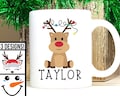 Personalized Christmas Mugs, Funny Christmas Mug, Secret Santa Gift, Reindeer Mug, Hot Chocalate Mugs, Christmas Coffee Cup, Mug for Kids
