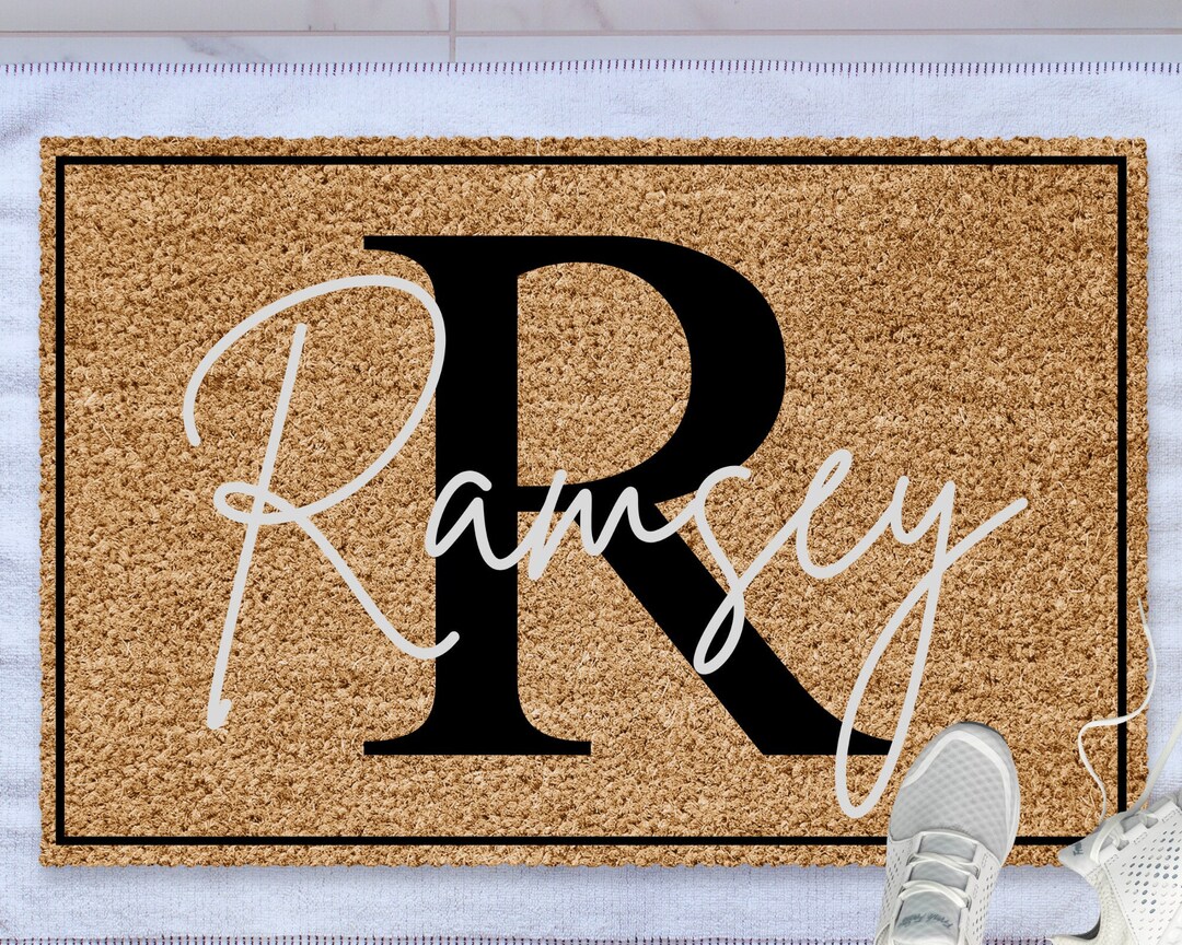Personalized Doormat, Custom Name Coir Doormat, Personalized