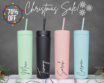 Personalized Tumbler with Straw and Lid, Christmas Gift for Mom Daughter Coworker, Cyber Week Christmas Sales, Custom Tumbler, Best Sale