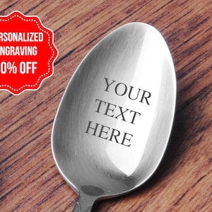 Personalized Spoon, Custom Spoon, Nutella Peanut Butter Coffee Ice Cream Tea Mac and Cheese Cereal Spoon Personalized, Best Selling Item