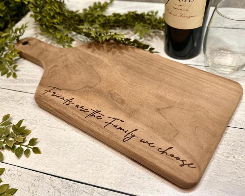 Friends are the Family we Choose Charcuterie Cutting Board - Thumbnail 2
