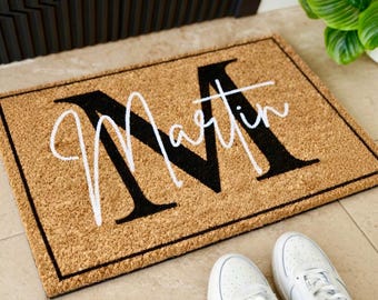 Personalized Doormat, Custom Name Coir Doormat, Personalized Welcome Mat,  Customizable Entryway Rug, Personalized Family Doormat, Monogram