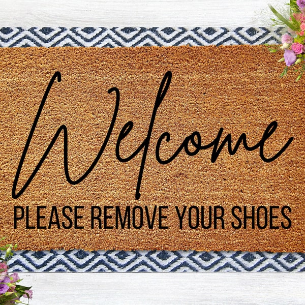 Welcome Please Remove Your Shoes Doormat, Front Porch Decor, Funny Doormat, Welcome Mat, Lose the Shoes, Home Decor, Front Door Mat