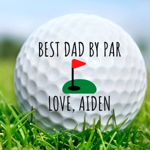 Best Dad by Par Golf Ball, Fathers Day Golf Gift, Golf Balls for Dad, Personalized Golf Balls,Golf Gifts for Dad, Dad Birthday Gift,Dad Gift