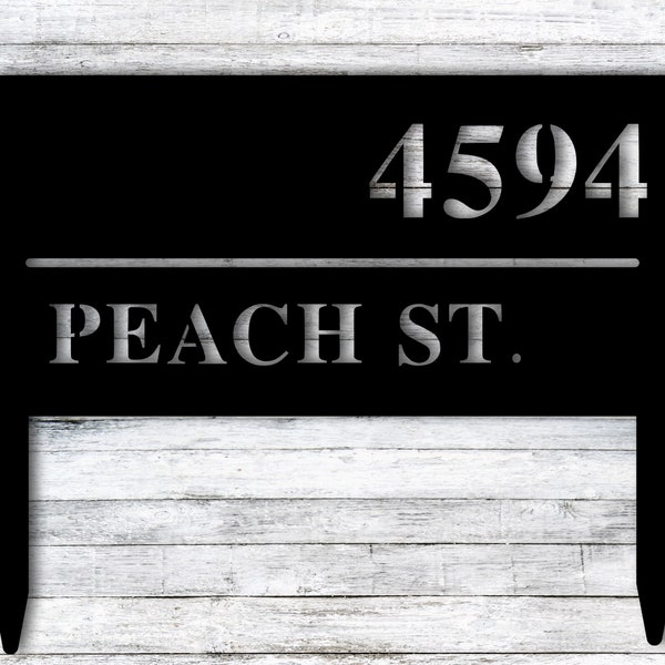 Metal Custom Address Sign, Address Plaque, Yard Sign, Front Porch Decor, Address Sign with Stakes, Lawn Mounted Address Plaque, Lawn Sign