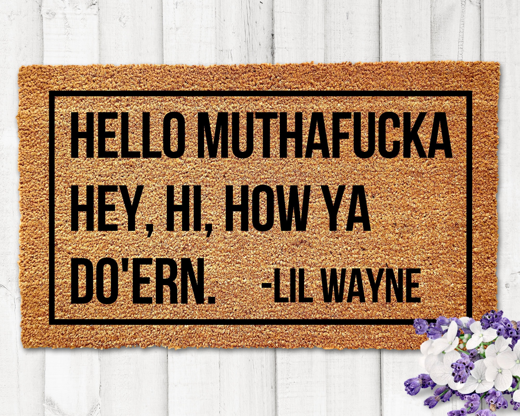Lil Wayne Doormat Mat Lil Wayne Funny Doormat Hello Etsy