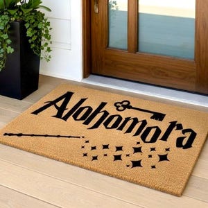 Alohomora, Doormat for Nerds, Geek Chic Doormat, Magical Decor, Fantasy Nerdy Housewarming Gift, Welcome Door Mat, HP, Home Decor,Nerd Gifts