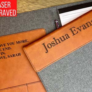 Personalized Refillable Portfolio, Custom Notepad Cover, Business Portfolio, Personalize Graduation Gift, Refillable Portfolio Business Gift