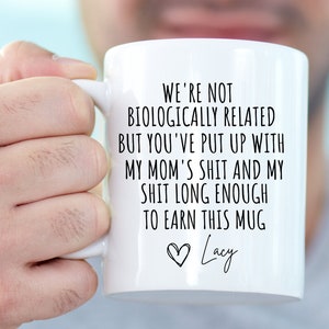 Personalized Step Dad Gift For Step Dad Mug, Bonus Dad Step Fathers Day Gift From Daughter Son Kids, Funny Stepdad Birthday Coffee Cup image 3