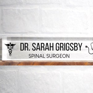 Personalized Medical career Name Plaque, Nursing Doctor Medical Physician desk name plate, Nurses Graduation Gift,  Doctors Desk Decor