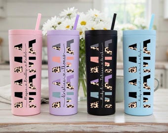 Mom Tumbler with Kids Names, Mom Gift, Mom Birthday Gift, Mom Tumbler Cup, Personalized Gift for Mom, Mothers Day Gift for Mama, Mama Gifts