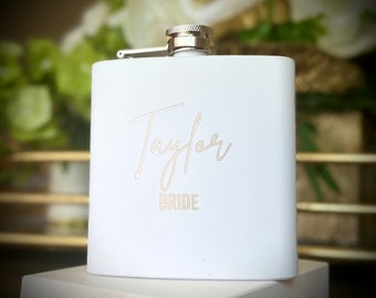 Bride Gift for Bachelorette Party Favors for Womens Flask for Bridesmaid Flasks for Bridesmaid Gift for Bride Personalized Gift for Bride