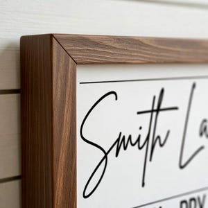 Personalized Laundry Room Sign, Farmhouse Laundry and Co, Wood Framed Sign, Laundry Room Decor, Custom Laundry Wood Sign, Mom Christmas Gift image 2