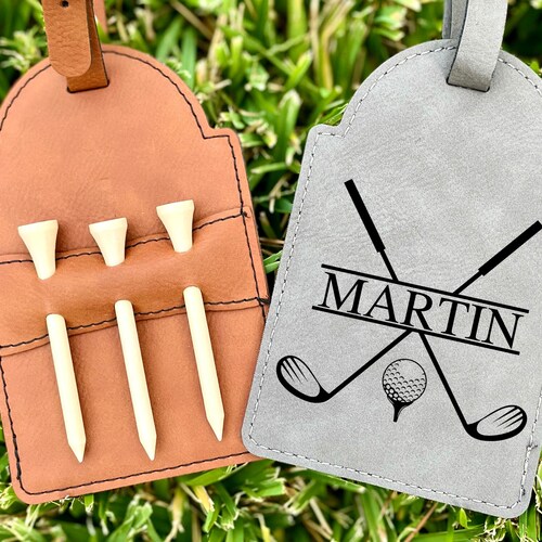 Leather Golf Bag Tag Gift for Groomsmencustom Golf Etsy