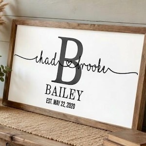 Wedding gifts personalized signs-bridal shower gift-established wedding sign-in wedding shower gift last name establish-sign wedding-custom