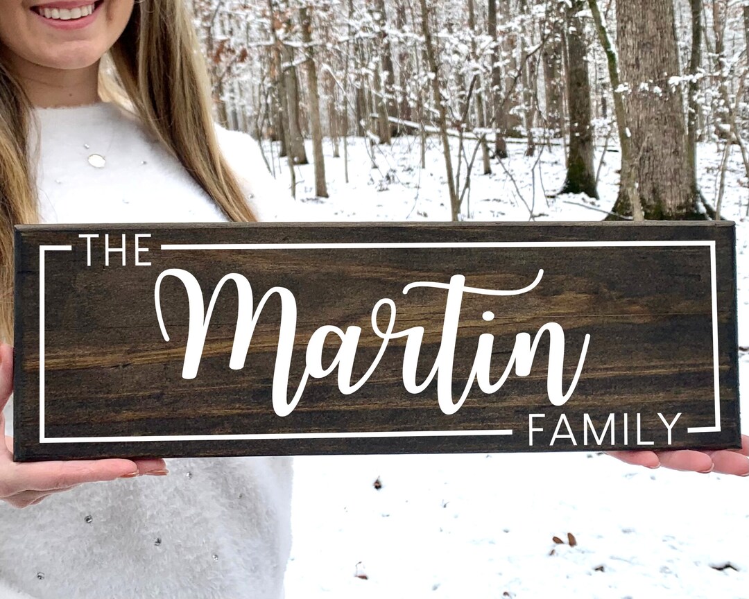 Custom Last Name Sign Wood Family Name Sign Wooden Farmhouse Decor for ...