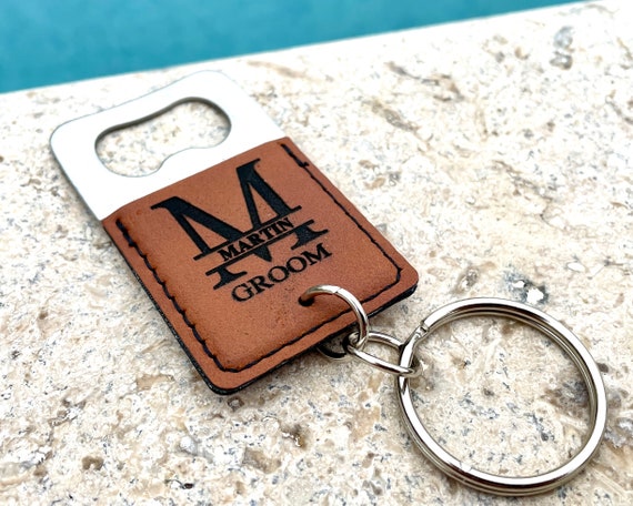 Keychain - Rectangle - Crawfish - Leather Keychain - Rectangle - Crawfish - Leather