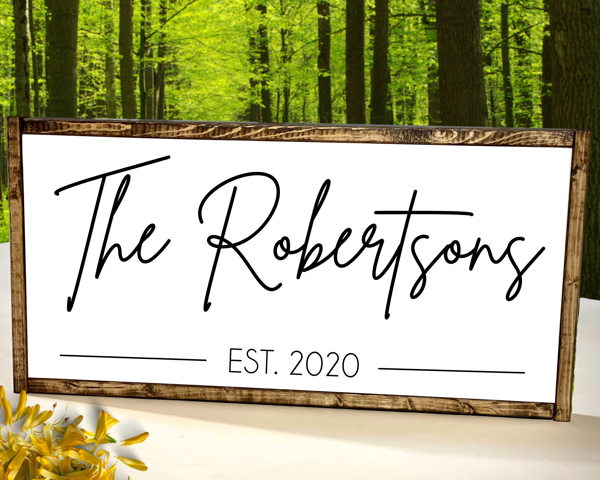 Last Name Sign, Family Name Sign, Wedding Gift, Housewarming Gift, Established Wood Sign, Family Name Established Sign