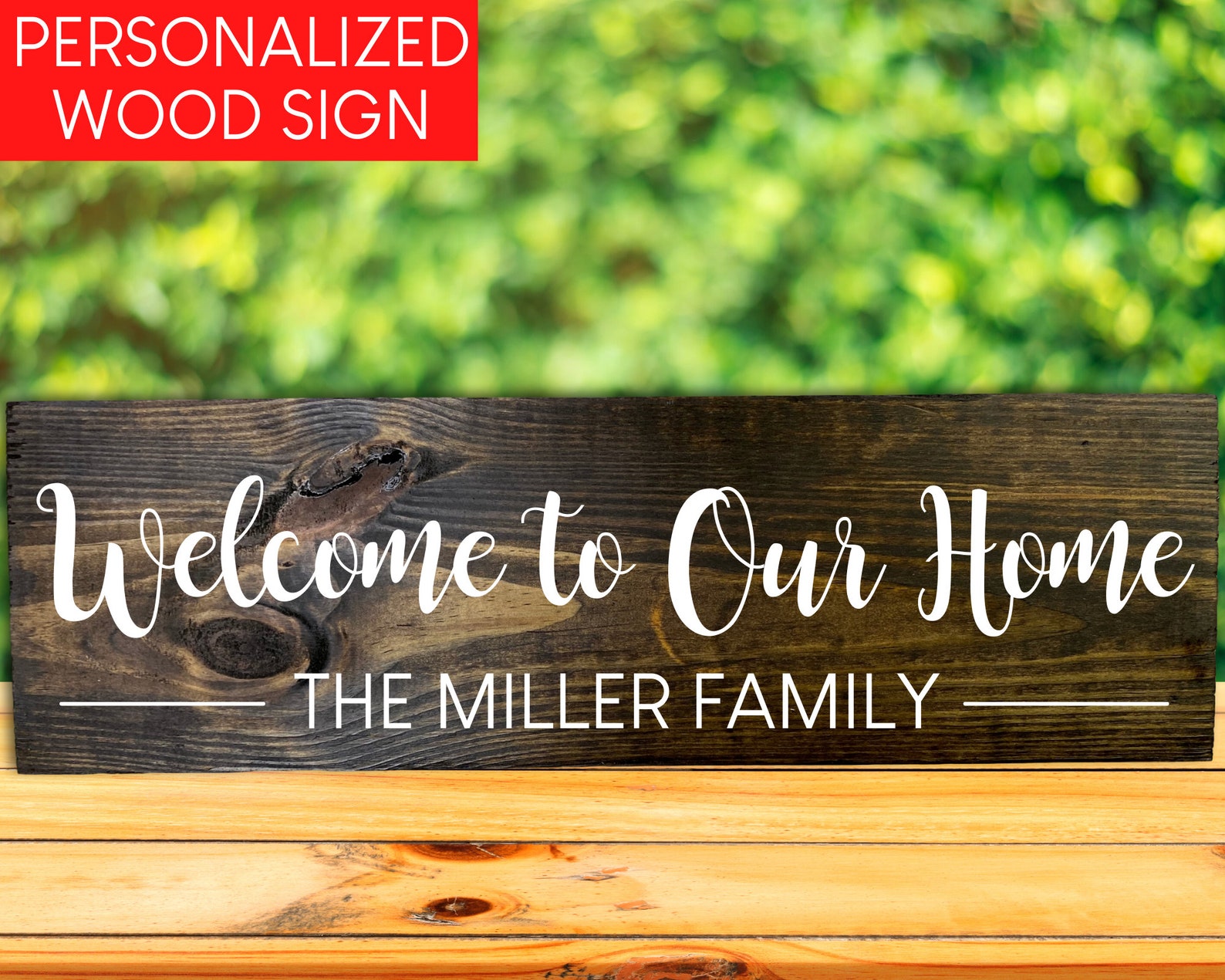to Our Home Sign Customize Signs Last Name Wood Etsy