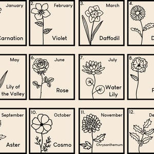 Birth Flower Jewelry Travel Case, Birth Month Flower Gift, Personalized Birthday Gift, Leather Jewelry Travel Case, Custom Jewelry Case bild 2